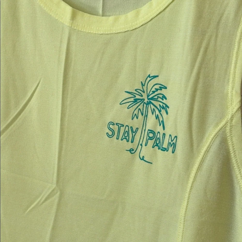 Old Navy Girls Breathe On Active Side Wrap Tank Top in Light Bulb Neon